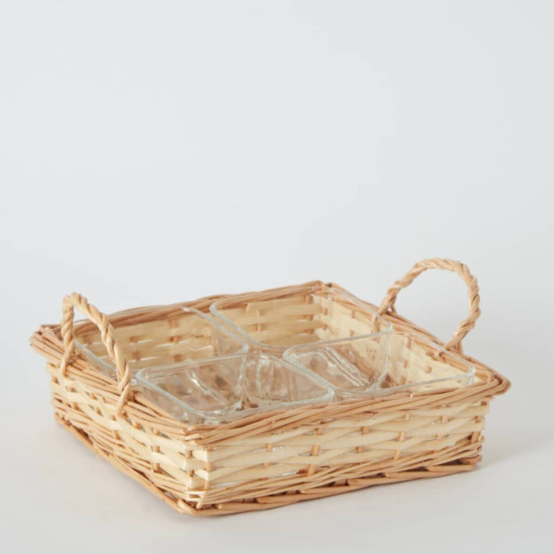 HOMEBOX | Minimalist 5-Piece Glass Snack Set | 166087217