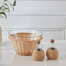 HOMEBOX | Minimalist 3-Piece Glass Serving Bowl Set with Oil Bottle | 166087220