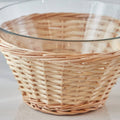 HOMEBOX | Minimalist 3-Piece Glass Serving Bowl Set with Oil Bottle | 166087220