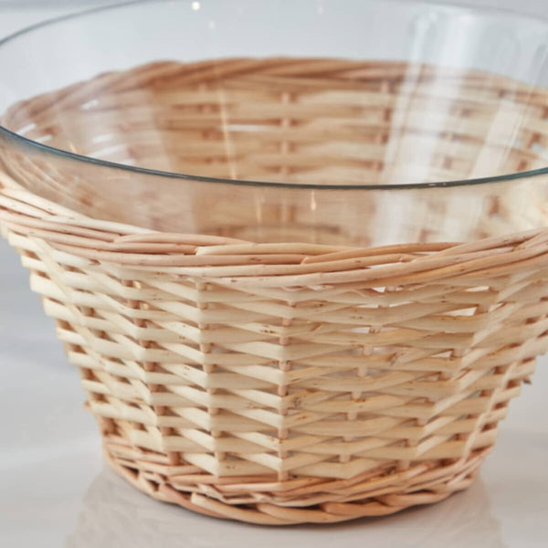 HOMEBOX | Minimalist 3-Piece Glass Serving Bowl Set with Oil Bottle | 166087220
