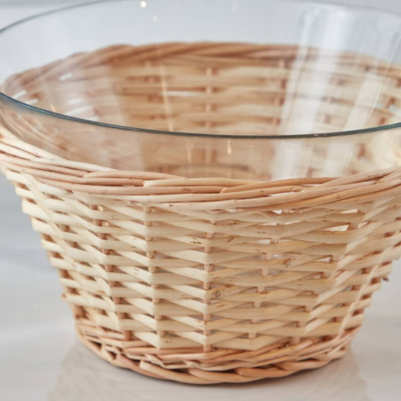 HOMEBOX | Minimalist 3-Piece Glass Serving Bowl Set with Oil Bottle | 166087220