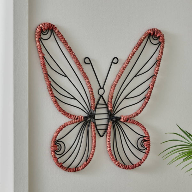 HOMEBOX | Splendid Metal Butterfly Hanging Decor - 43x38x0.5 cm | 166090018