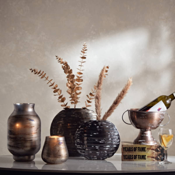 HOMEBOX | Splendid Metal Table Vase - 22x7x19 cm | 166090039