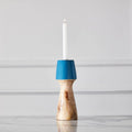 HOMEBOX | Splendid Wooden Painted Candleholder - 9.5x9.5x25.5 cm | 166090054