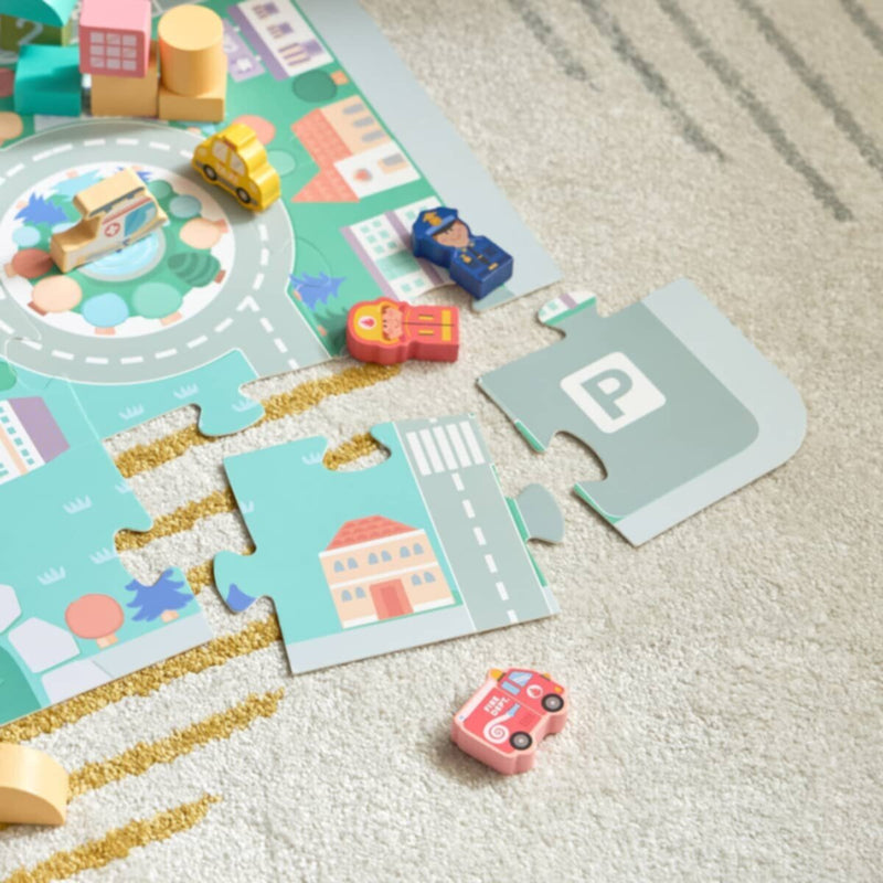 HOMEBOX | Playland 100-Piece Cityscape Kids Blocks Set - 22.5x22.5 cm | 166126675
