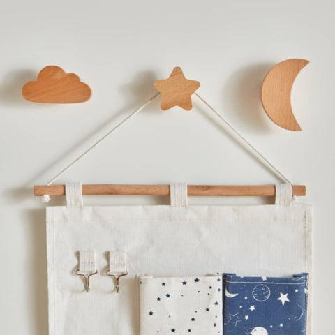 HOMEBOX | Natura 3-Piece Wooden Constellation Wall Hook Set | 166129742