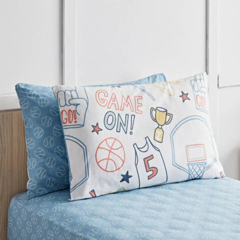 HOMEBOX | ArcadeIts a goal Kapas 2-Piece Cotton Pillow Cover Set - 50x75 cm | 166132710
