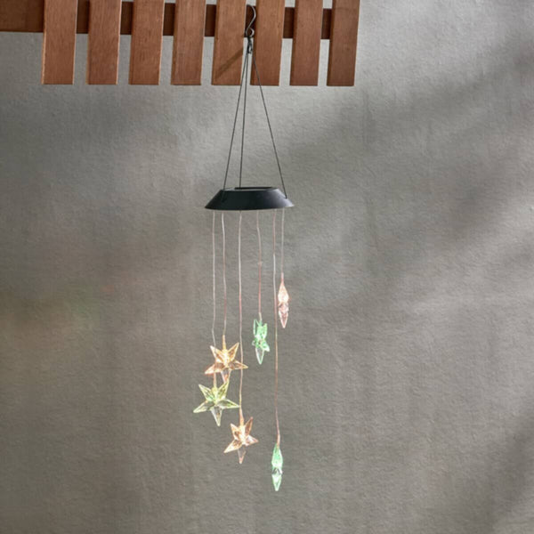 HOMEBOX | Lyn Solar LED Star Chimes with Rechargeable Battery - 80 cm | 166158748