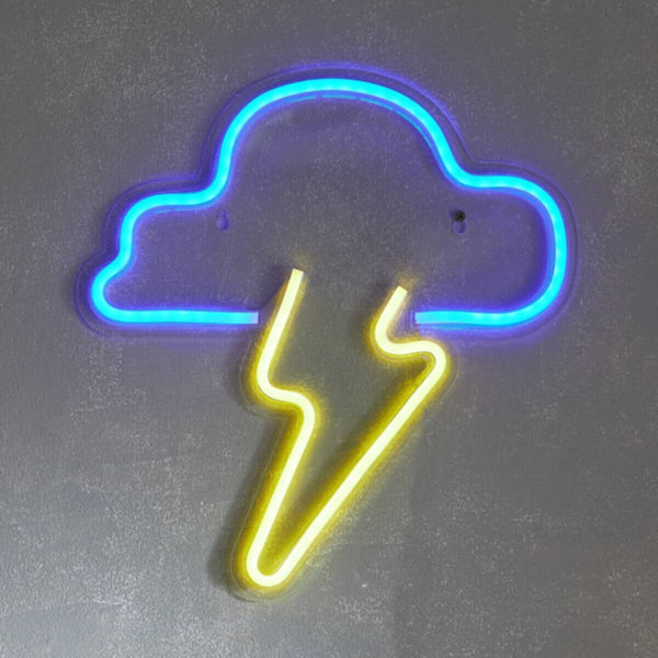 HOMEBOX | Lyn Thunder Frame LED Neon Light - 31x2x33 cm | 166158755