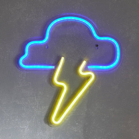 HOMEBOX | Lyn Thunder Frame LED Neon Light - 31x2x33 cm | 166158755