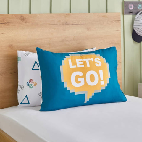HOMEBOX | Gaming Start Play 2-Piece Microfibre Pillowcover Set - 50x75 cm | 166177153