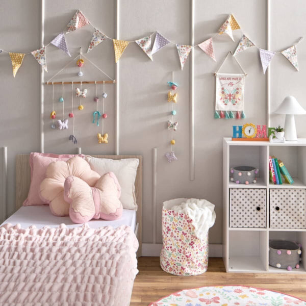 HOMEBOX | Flutterby Blossom Cotton Quilted Filled Cushion - 40x40 cm | 166212973