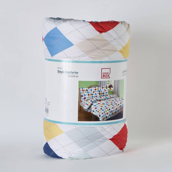 HOMEBOX | Nora Plaid Microfibre Single Reversible Comforter - 135x220 cm | 166263075
