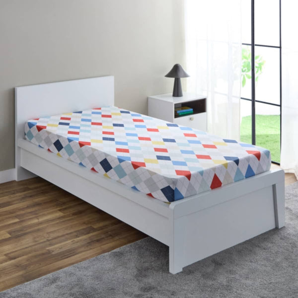 HOMEBOX | Nora Plaid Microfibre Single Fitted Sheet - 90x190+25 cm | 166263076