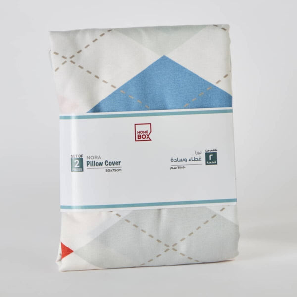 HOMEBOX | Nora 2-Piece Plaid Reversible Microfibre Pillow Cover Set - 50x75 cm | 166263078