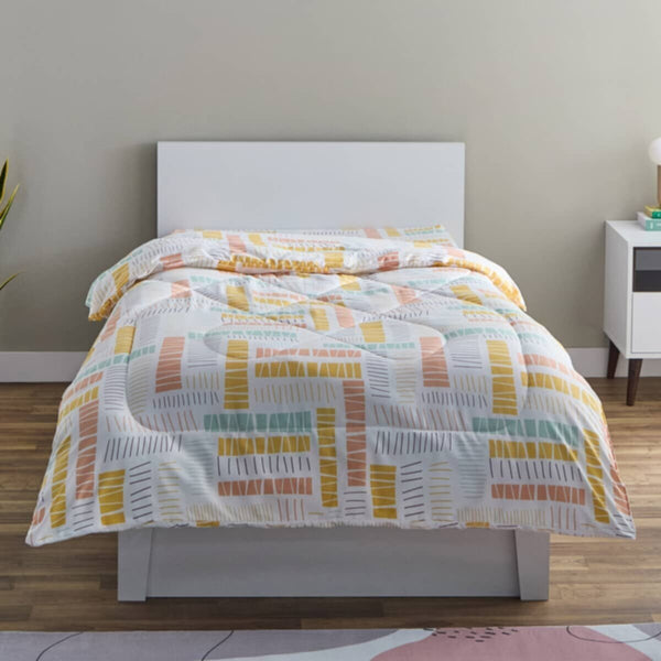 HOMEBOX | Nora Savana Microfibre Single Reversible Comforter - 135x220 cm | 166263089
