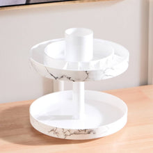 HOMEBOX | Marble 2-Tier Rotating Cosmetic Organiser | 166342038