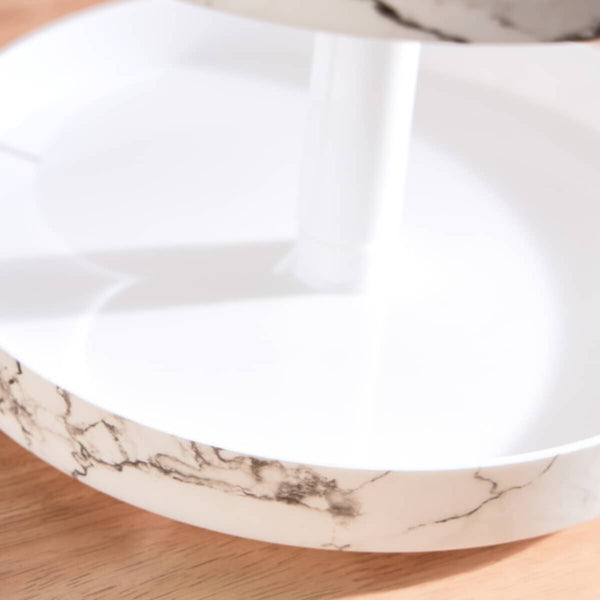HOMEBOX | Marble 2-Tier Rotating Cosmetic Organiser | 166342038