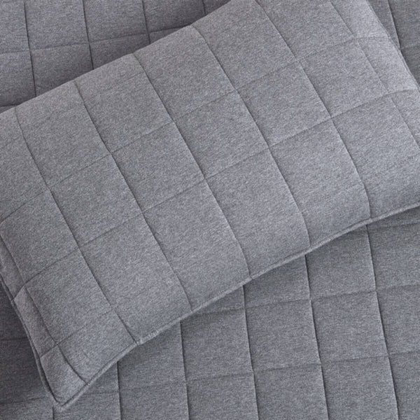 HOMEBOX | Knitnook Cotton Jersey 3-Piece King Summer Quilt Comforter Set - 220x240 cm | 166409233