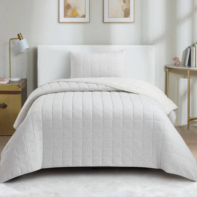 HOMEBOX | Knitnook Cotton Jersey 2-Piece Twin Summer Quilt Comforter Set - 150x220 cm | 166409234