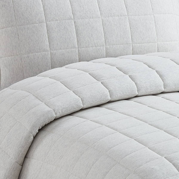 HOMEBOX | Knitnook Cotton Jersey 3-Piece King Summer Quilt Comforter Set - 220x240 cm | 166409235