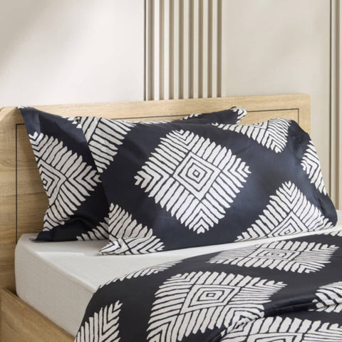 HOMEBOX | Houston Arno 3-Piece Printed Cotton Twin Duvet Quilt Cover Set - 150x220 cm | 166623729
