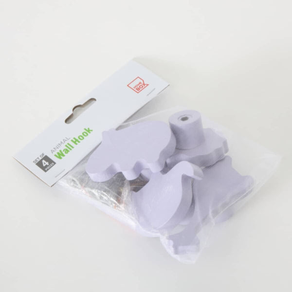 HOMEBOX | Animal Shaped 4-Piece Wooden Wall Hook Set | 166630434