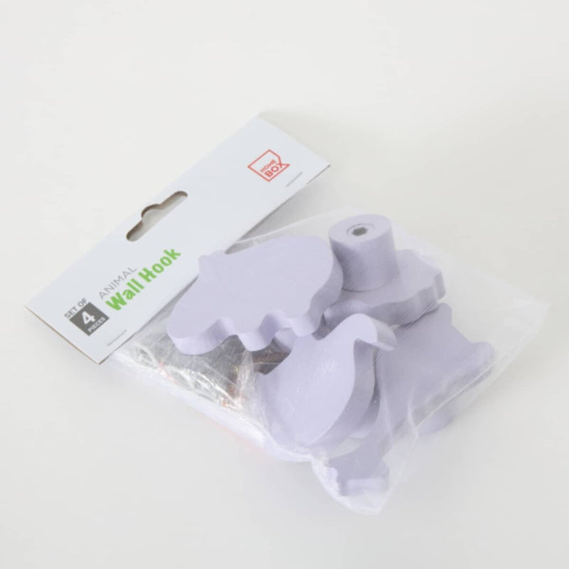 HOMEBOX | Animal Shaped 4-Piece Wooden Wall Hook Set | 166630434