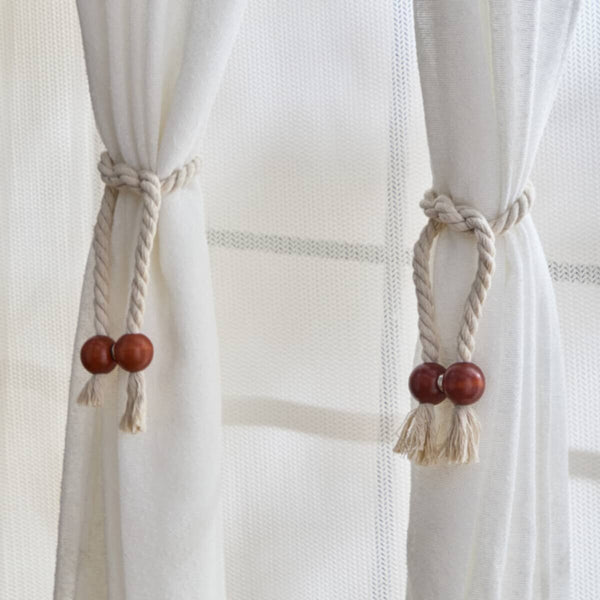 HOMEBOX | Dazzle Aida Wood Curtain Tie Back - Set of 2 | 166641522