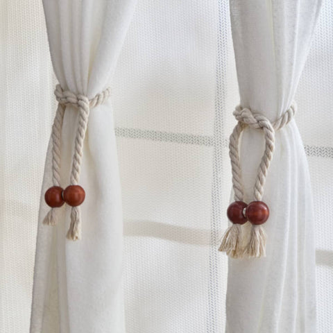 HOMEBOX | Dazzle Aida Wood Curtain Tie Back - Set of 2 | 166641522