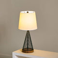 HOMEBOX | Aron Metal and Wooden Table Lamp with Fabric Shade - 26x53 cm | 166643580