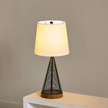 HOMEBOX | Aron Metal and Wooden Table Lamp with Fabric Shade - 26x53 cm | 166643580