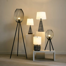 HOMEBOX | Aron Metal Wire Table Lamp with Fabric Shade - 26x47 cm | 166643581