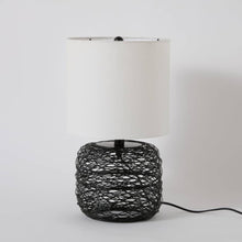 HOMEBOX | Aron Metal Wire Table Lamp with Fabric Shade - 26x47 cm | 166643581