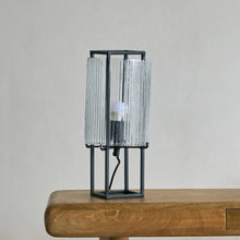 HOMEBOX | Aron Metal Table Lamp with Textured Glass - 16x35 cm | 166643582