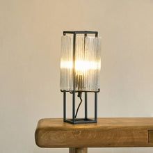 HOMEBOX | Aron Metal Table Lamp with Textured Glass - 16x35 cm | 166643582