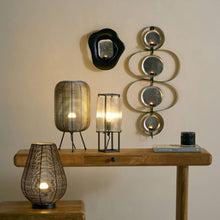 HOMEBOX | Aron Metal Table Lamp with Textured Glass - 16x35 cm | 166643582