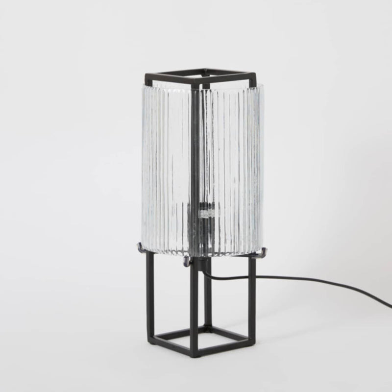 HOMEBOX | Aron Metal Table Lamp with Textured Glass - 16x35 cm | 166643582