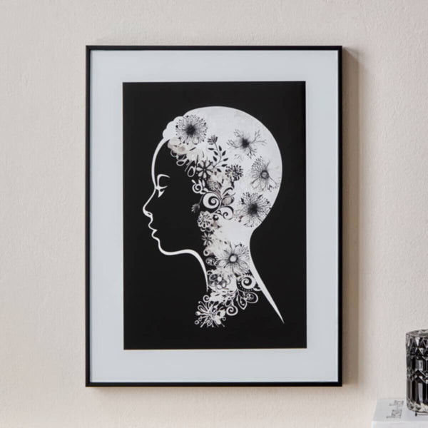 HOMEBOX | Fero Lady Wall Plaque Tinted Glass Frame - 30x2x40 cm | 166692438