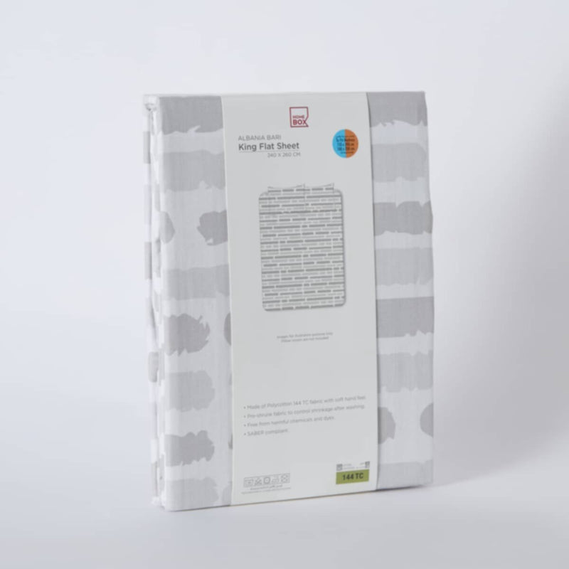 HOMEBOX | Albania Bari Polycotton King Flat Sheet - 240x260 cm | 166699712