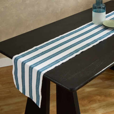 HOMEBOX | Harley Azure Ribbed Table Runner - 33x120 cm | 166749587