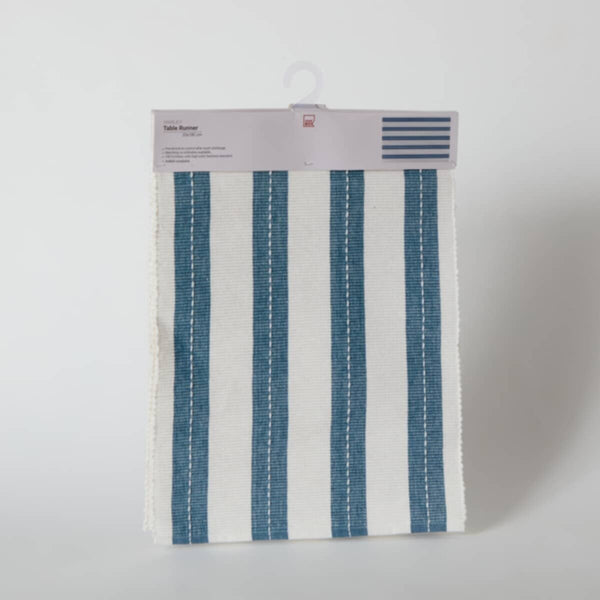 HOMEBOX | Harley Azure Ribbed Table Runner - 33x120 cm | 166749587