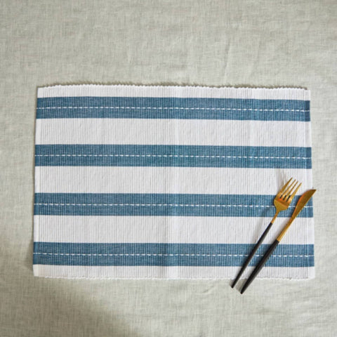 HOMEBOX | Harley Azure Ribbed Placemat - 33x45 cm | 166749592