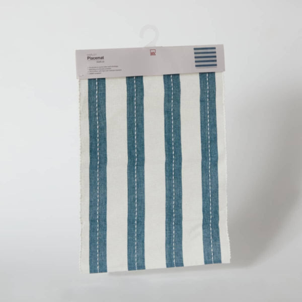 HOMEBOX | Harley Azure Ribbed Placemat - 33x45 cm | 166749592