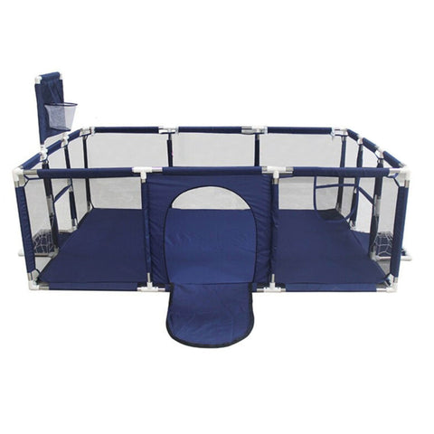 Baby Playpen Rectangle Fence Dark Blue | 524 4 db