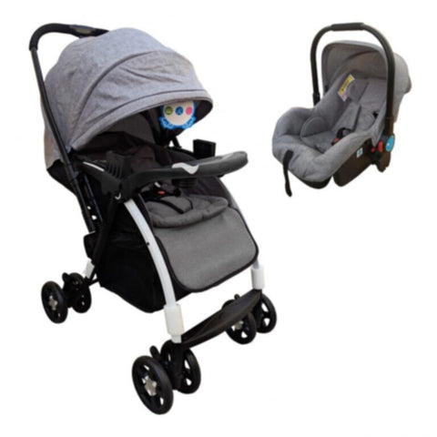KIDSCOOL Single Baby Stroller with Carseat Grey | 116