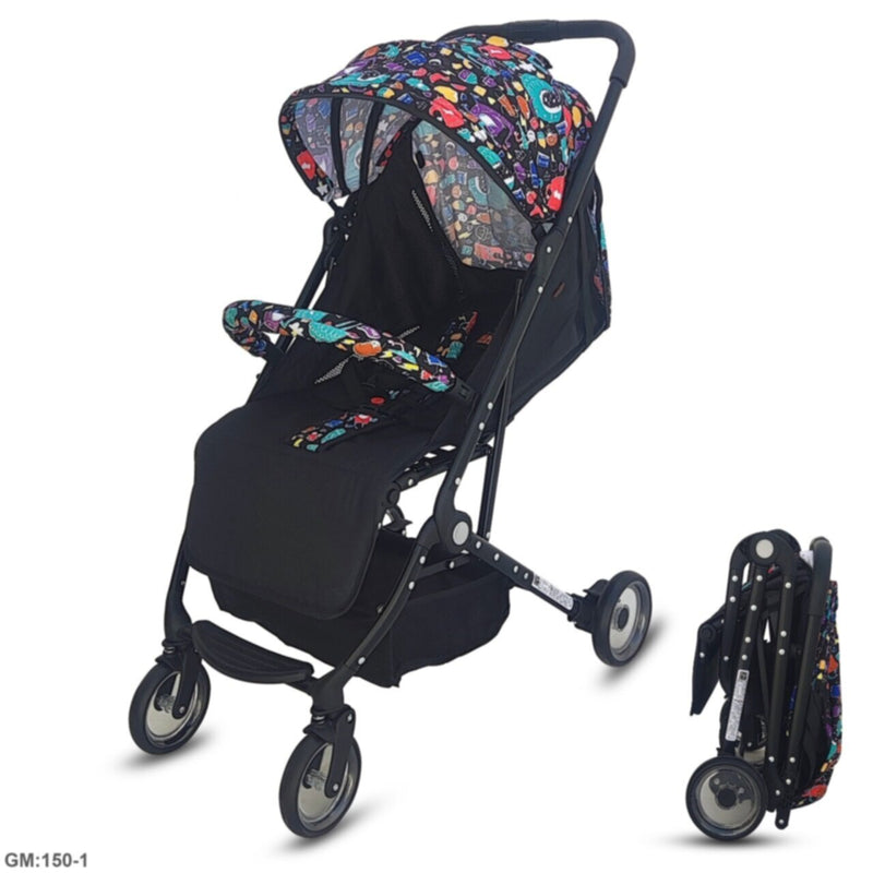 Baby Stroller with Extended Canopy Black | 150 1