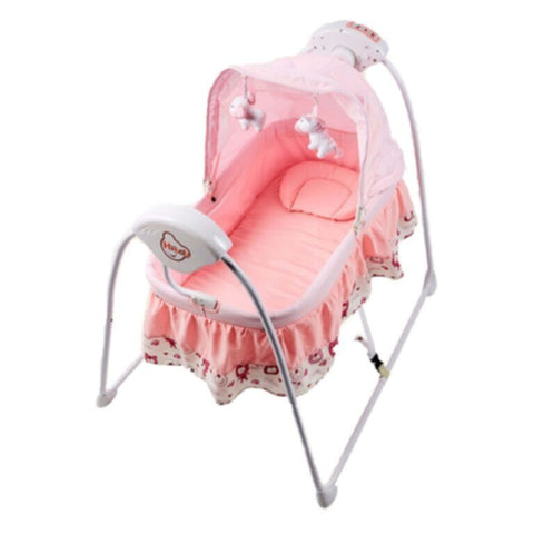 Foldable Baby Cribs Swing Colorful Pink | 279 3