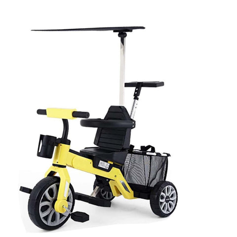 Folding Tricycle with Adjustable Seat For Kids 1-3Yrs Yellow | 329 1