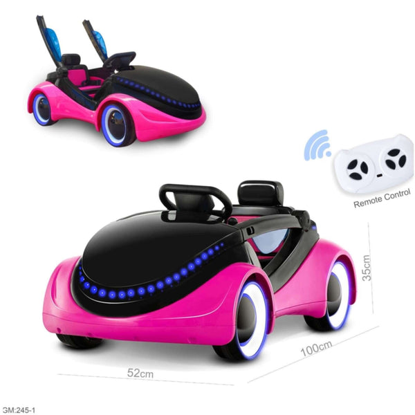 Motorized Electric Toy Car with LED Lights 2-5Yrs Light Pink | 245 1